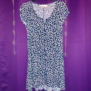 Band of Gypsies Navy Daisy Button Down Mini XS
